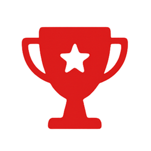 review_logo_trophy Client success icon—trophy representing standout results.
